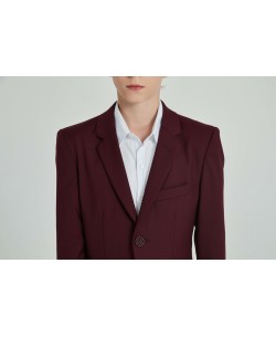 K/COS-0993 2 pcs kids suit in burgundy 4 to 16 years