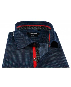 1506219-6 Blue shirt PUNTOS prints comfort fit