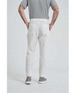 LP-20301-01 Pantalon lin en blanc (T38 à T50)