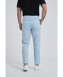 LP-20301-05 Sky blue linen pant (T38 to T50)