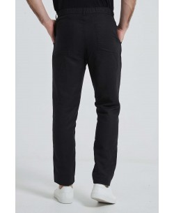 LP-20301-07 Black linen pant (T38 to T50)