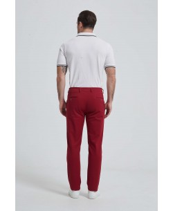 YE-807-03 Pantalon chino stretch rouge (T38 à T50)