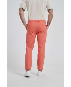 YE-807-07 Stretch chino pant in coral (T38 to T50)