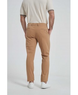 YE-807-09 Stretch chino pant in camel (T38 to T50)