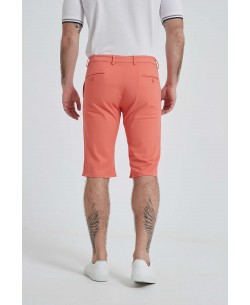 YE-809-07 Bermuda chino stretch corail (T38 à T50)