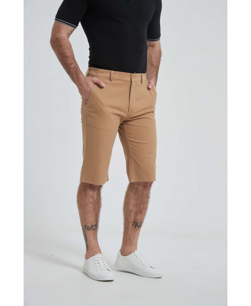 YE-809-09 Bermuda chino stretch camel (T38 à T50)