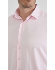 SAT200-12 Chemise rose en confort fit