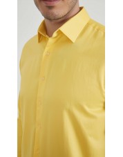SAT200-54 Chemise jaune en confort fit