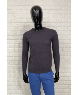 YE-6739-24 V-neck purple oil jumper