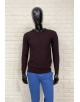 YE-6732-9 V-neck vintage burgundy jumper