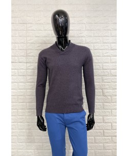 YE-6740-24 Pull mauve col châle
