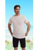 23501-05 T-shirt rose poudré en lin