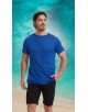 23501-08 T-shirt bleu royal en lin