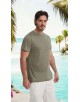 23501-09 T-shirt kaki en lin